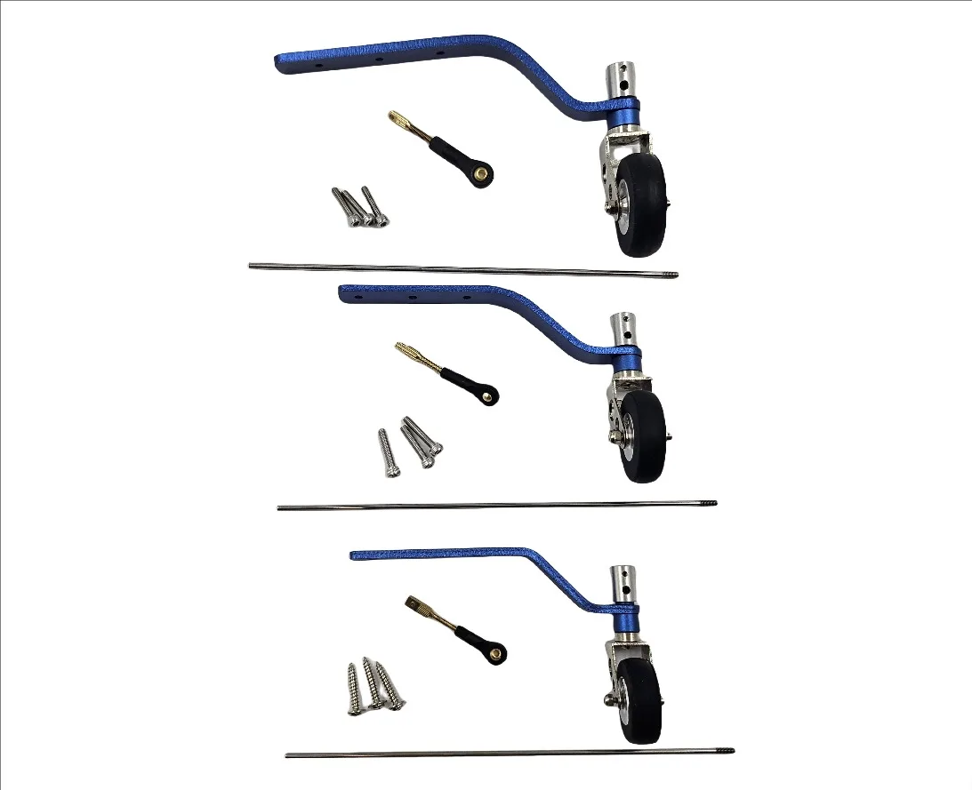 Jeu de roues de train d'atterrissage arrière en plaque d'aluminium, pour moteur à essence 26CC/30CC/40CC/50CC/63CC/80CC, modèle d'avion RC