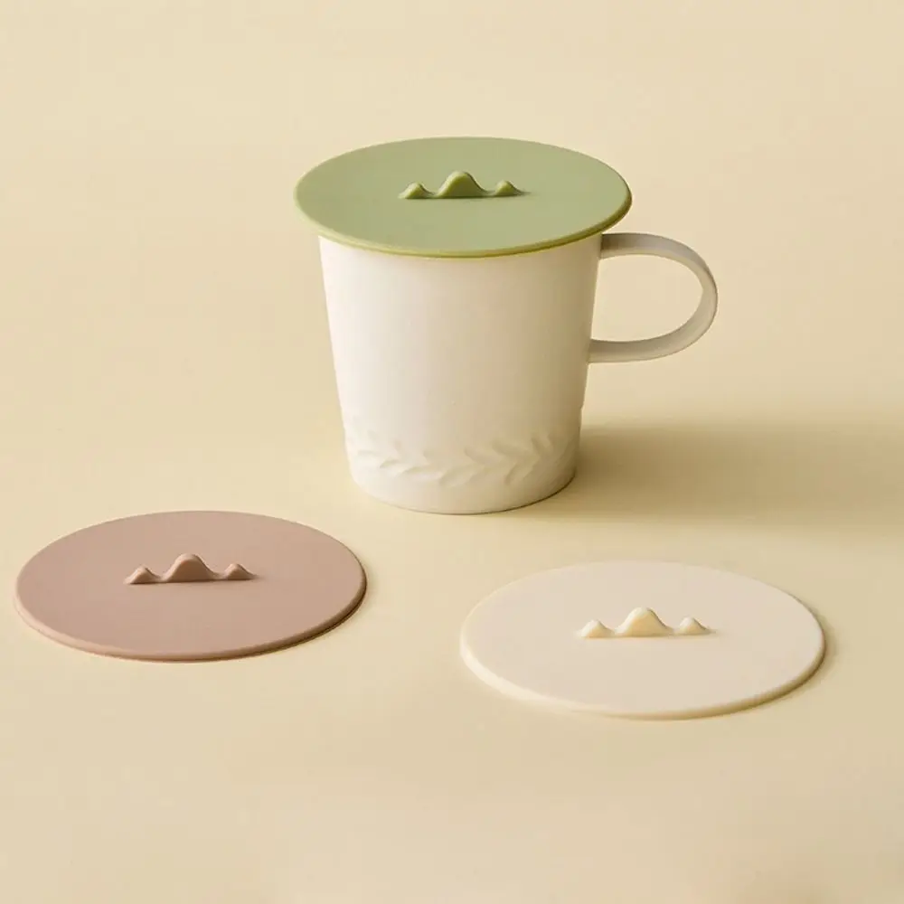 

Ceramic Mug Compatible Silicone Water Cup Lid Round Dustproof Glass Cup Cover Heat-Resistant Flexible Mug Sealed Cap Home