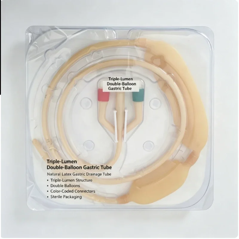 Triple Lumen Dual Balloon Latex Tube Two Bladder Sealing Hose for Lab Pressure Demo Model Plumbing Trainer Non Medical Use