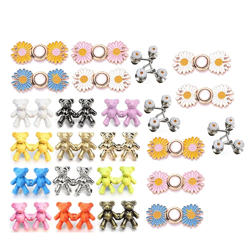 Waist Tightener Bear Clip Alloy Bear Pants Clip Alloy Bear Buttons For Jeans Skirt Alloy