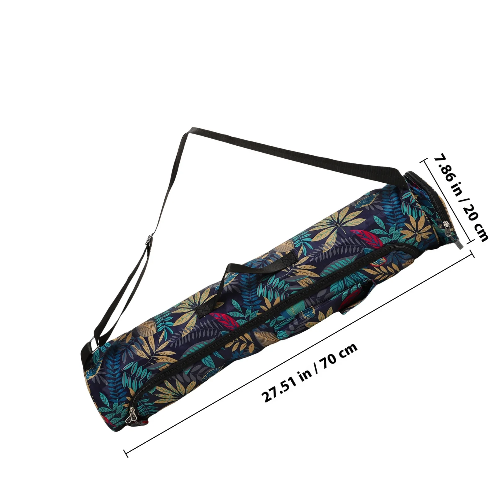 1 قطعة حصيرة اليوغا المحمولة حقيبة حمل تصميم اسطوانة واسعة سهلة لفة التخزين مع حزام قابل للتعديل للسفر التخييم التنزه