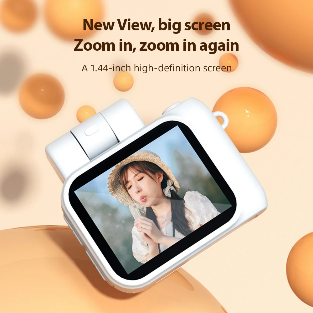 1080P Digital Camera Digital Video Camera with 1.44 Inch Screen 90° Rotatable Flash Built in 6 Filters Battery for Tees Students