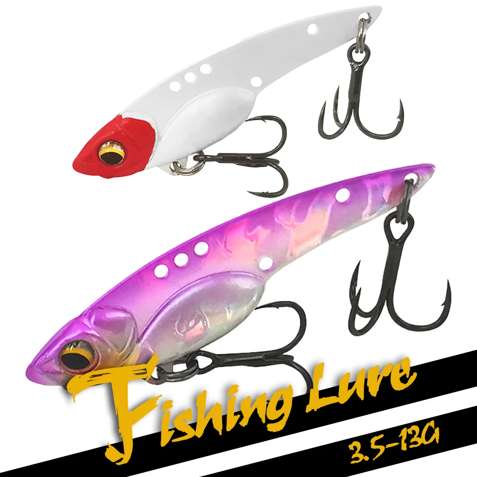 GOBYGO 3.5G-13G Metal VIB Fishing Lure Spoon Crankbait Vibration Cicada Artificial Wobbler Swimbaits Hard Baits Carp Tackles