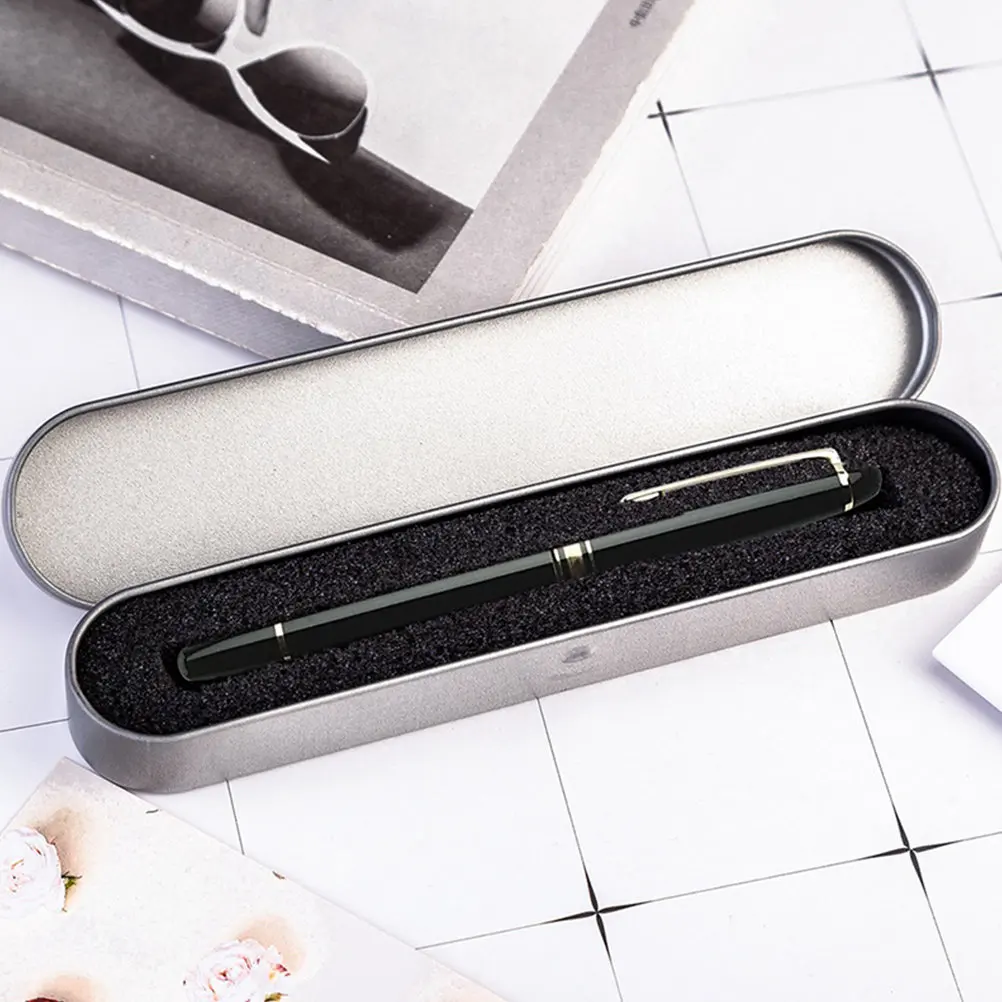 

6 шт., металлический пенал, коробка для канцелярских принадлежностей, портативный органайзер для ручек с защитой от царапин, для студентов, детей, школы, офиса, для хранения принадлежностей