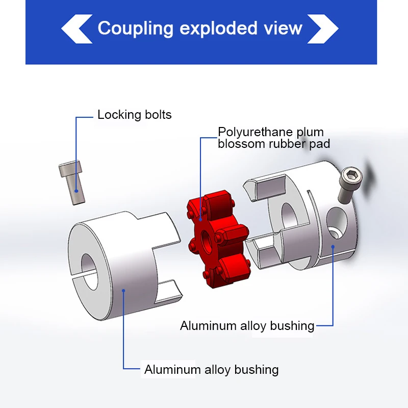 1pc D30 L40 Spider Flexible Motor Coupler Aluminium Flexible Jaw Plum Coupling 5x8mm 5mm 6mm 6.35mm 7mm 8mm 10mm 12mm 14mm 15mm