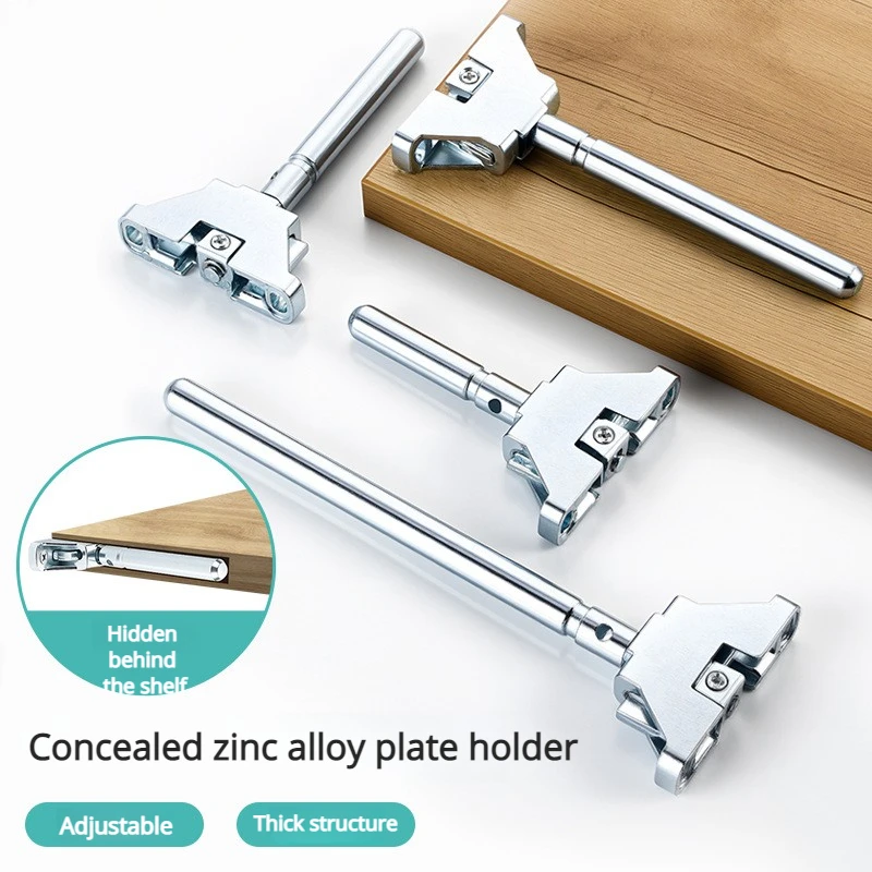 adjustable hide wooden board Suspended wooden layer support frame Fixed pin concealed shelf column load-bearing hardware