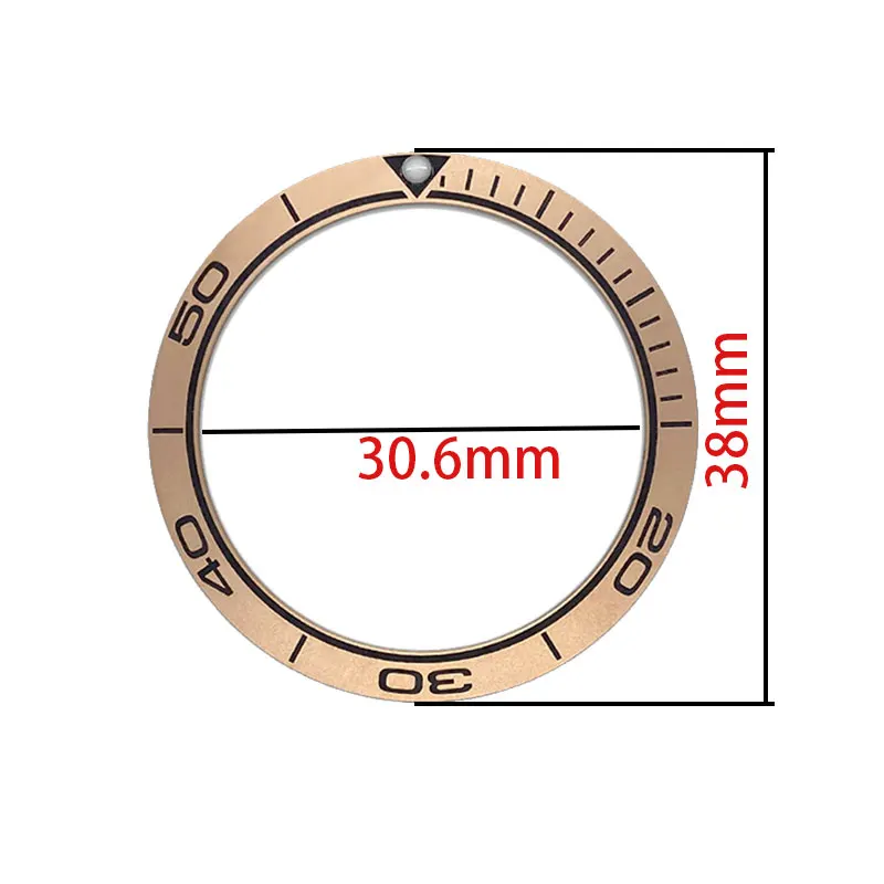 38 مللي متر إطار منحدر من السيراميك إدراج إطار الساعة إدراج حلقة