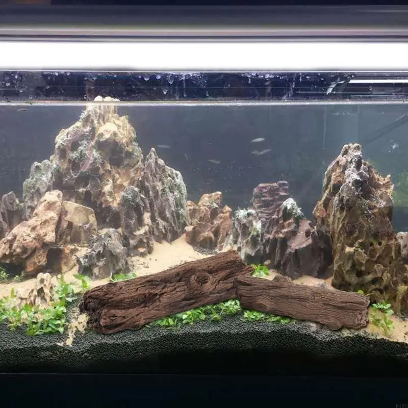 R1WB пенька украшения аквариума Betta Logs Hideout для креветки для черепахи Cichlid