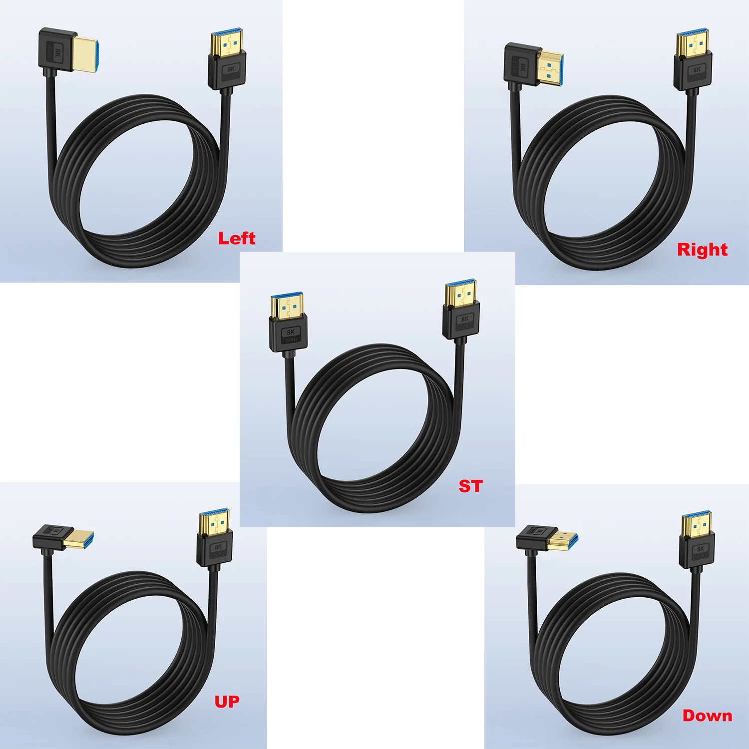 Silicone 8K@60Hz HDMI to HDMI-Compatible 2.1V Cable Ultra High Speed HDMI Cord 48Gbps Support 4K@120Hz eARC HDR10 HDCP 2.2&2.3