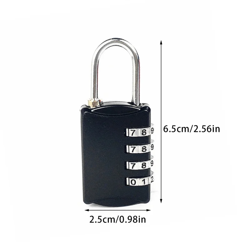 4 Dial Digit Password Lock Combination Suitcase Luggage Metal Code Password Locks Padlock Travel Safe Anti-Theft Cijfersloten