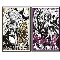 Fundas holográficas de cartas de Anime, Protector de tarjetas de juego de 67x92mm, 60 piezas, Okita Souji Miyamoto Musashi para MTG/PKM/PTCG