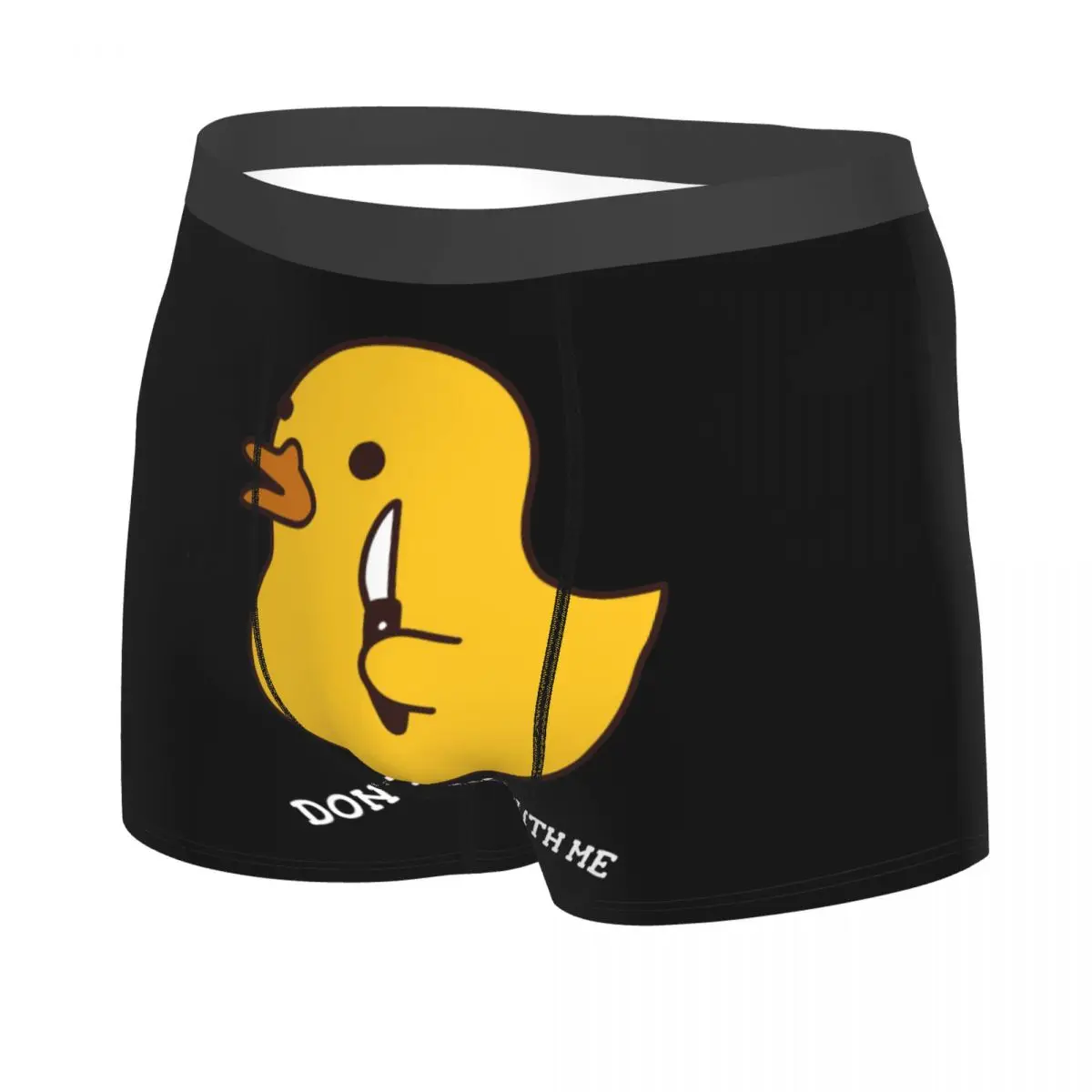 Custom Don't Duck With Me Rubber Duck Switchblade Boxers Shorts Men's Briefs Underwear Cool Underpants