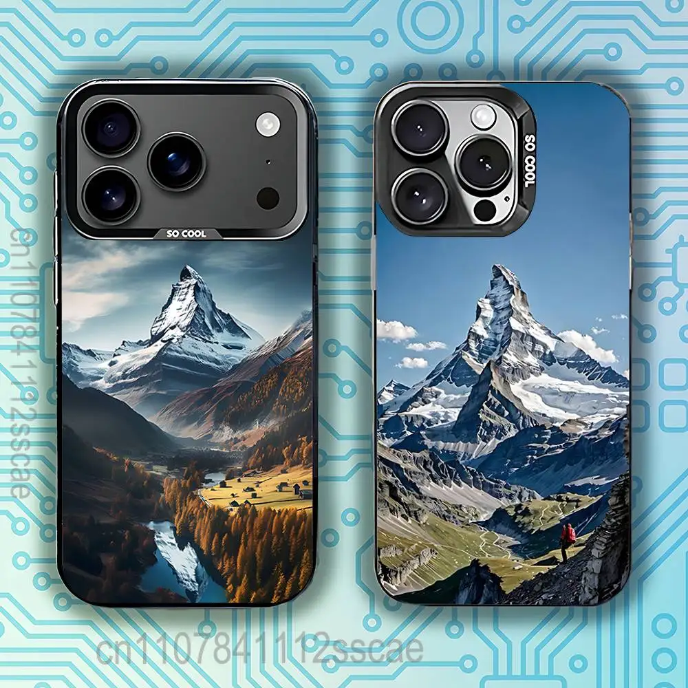 

Matterhorn Swiss Mountain Black Phone Case Compatible with iPhone 17 16 15 14 13 12 11, Pro, Max, Plus, E, Air, Mini