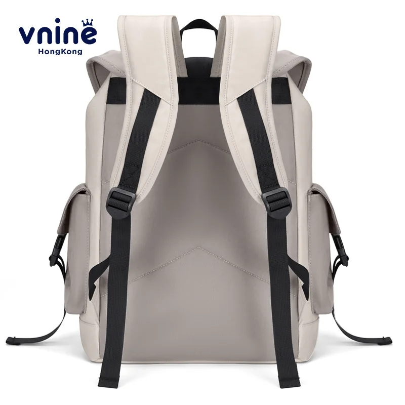 V.NINE Men\'s Backpack Nylon 15 inch Laptop Backpacks with Compartment Buckle Waterproof Travel Office Commuter Back Pack Casual