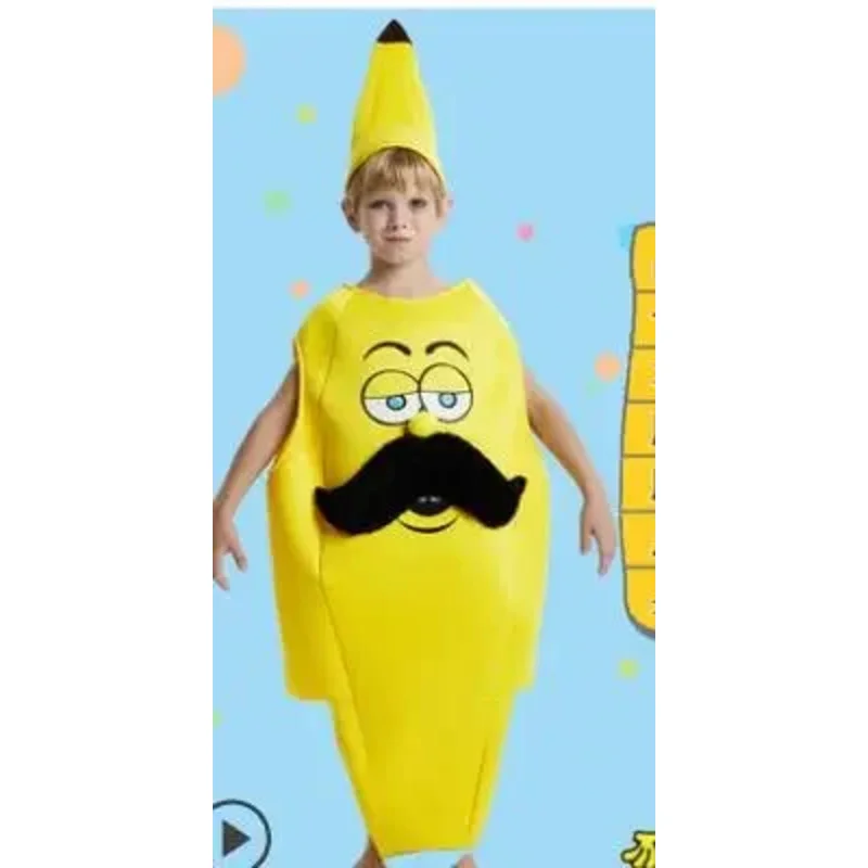 Dorosłe dzieci bananowy kostium jedzenia rodzina zabawny Onesie maskotka przebranie Halloween Cartoon Masquerade odzież MN8