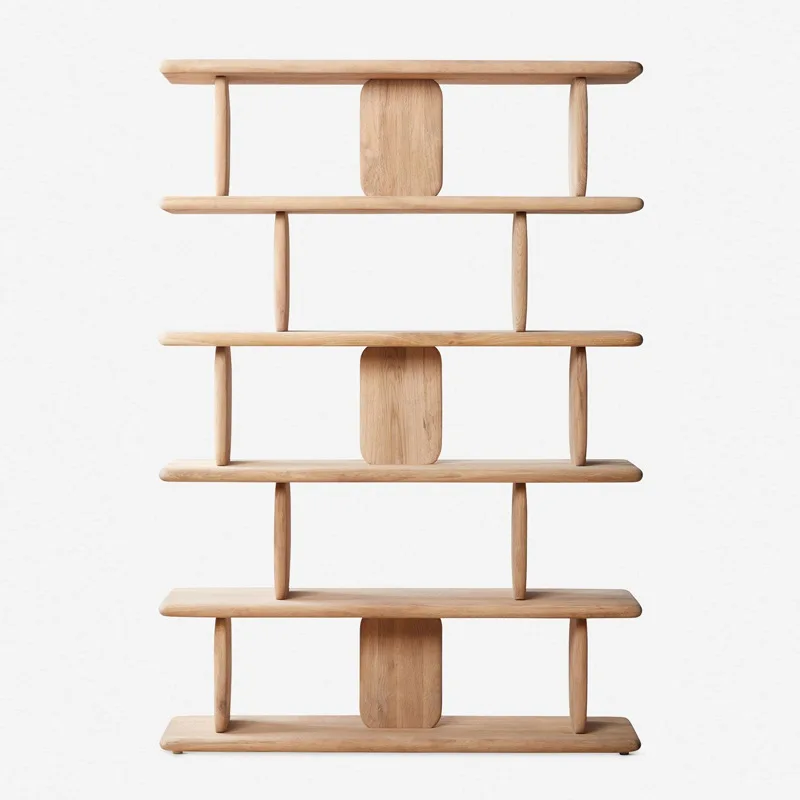 Solid wood against the wall Bookshelf All solid wood Italian display rack Shelf