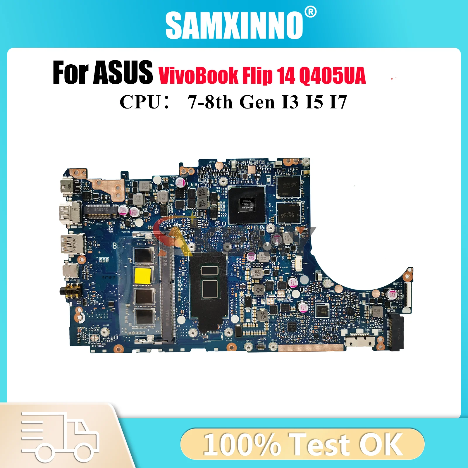 

Материнская плата TP410UF для ноутбука ASUS TP410UAR VivoBook TP410UR Flip TP410URR 14 Q405UA TP410U TP410UQ с процессором I3 I5 I7