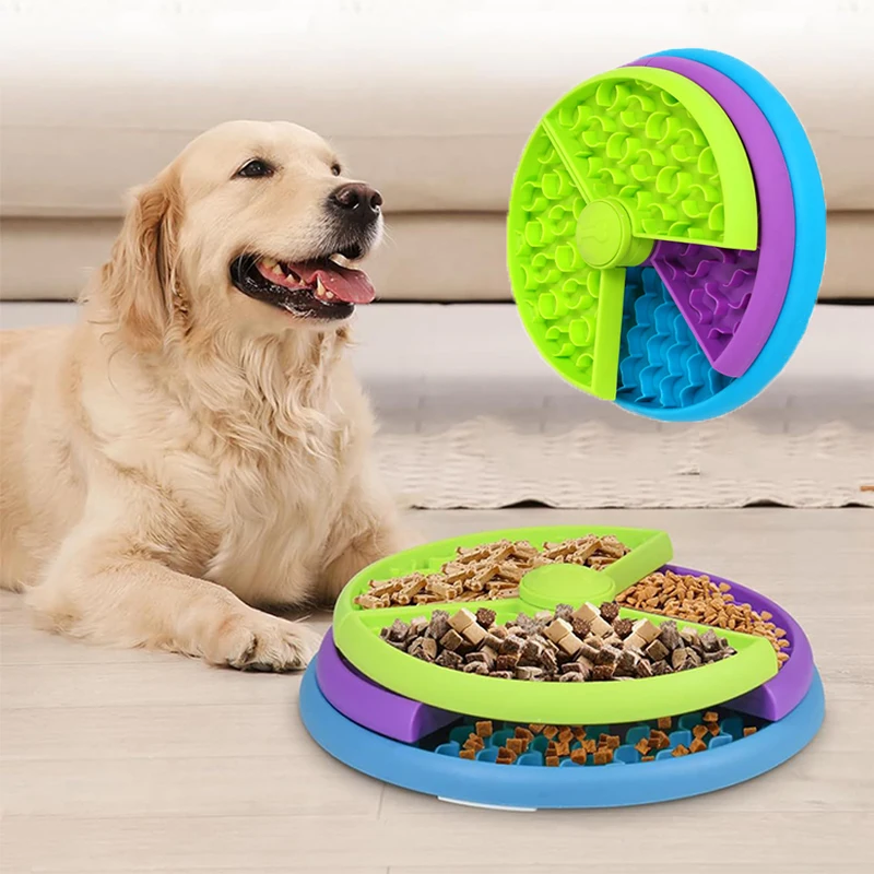 Slow Feeder Puzzle Bowl for Dogs 3 Layers Interactive Dog Puzzle Game Anti-choking Slow Feeder Dog Bowls Non Slip Pet Food Bowl