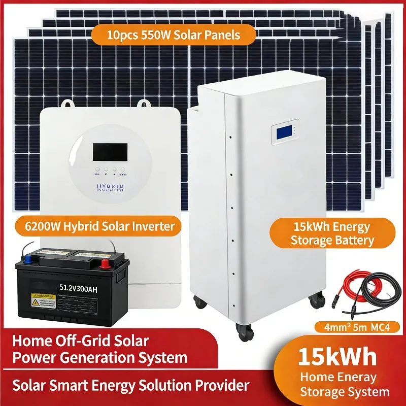 Customized Sunpal Hybrid On/off Grid MPPT Solar Energy System 30KW 50KW 100kW Solar Power Complete Kit