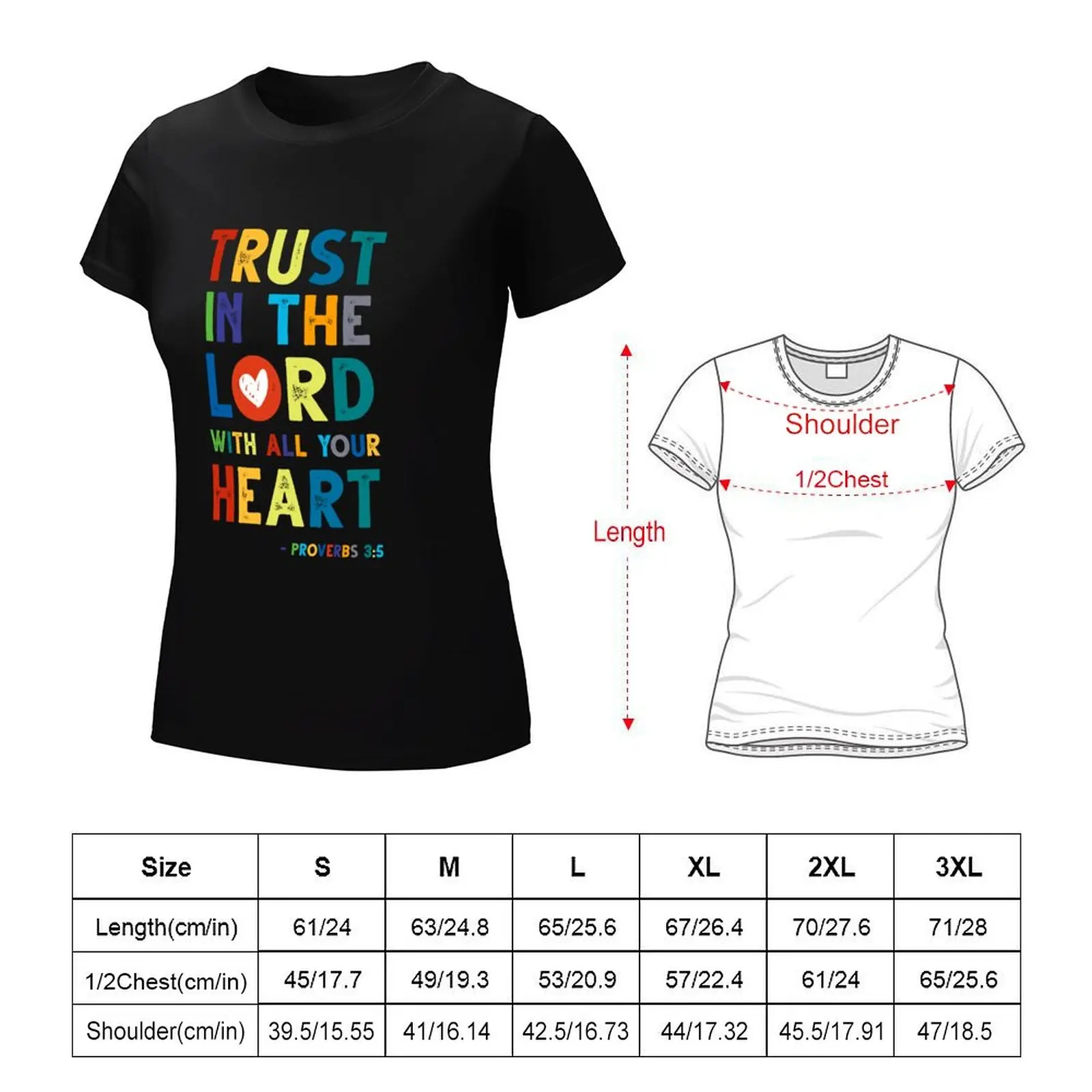 Bambini bibbia Verse-proverbi 3:5 t-shirt vestiti da donna vestiti carini divertenti magliette occidentali per le donne