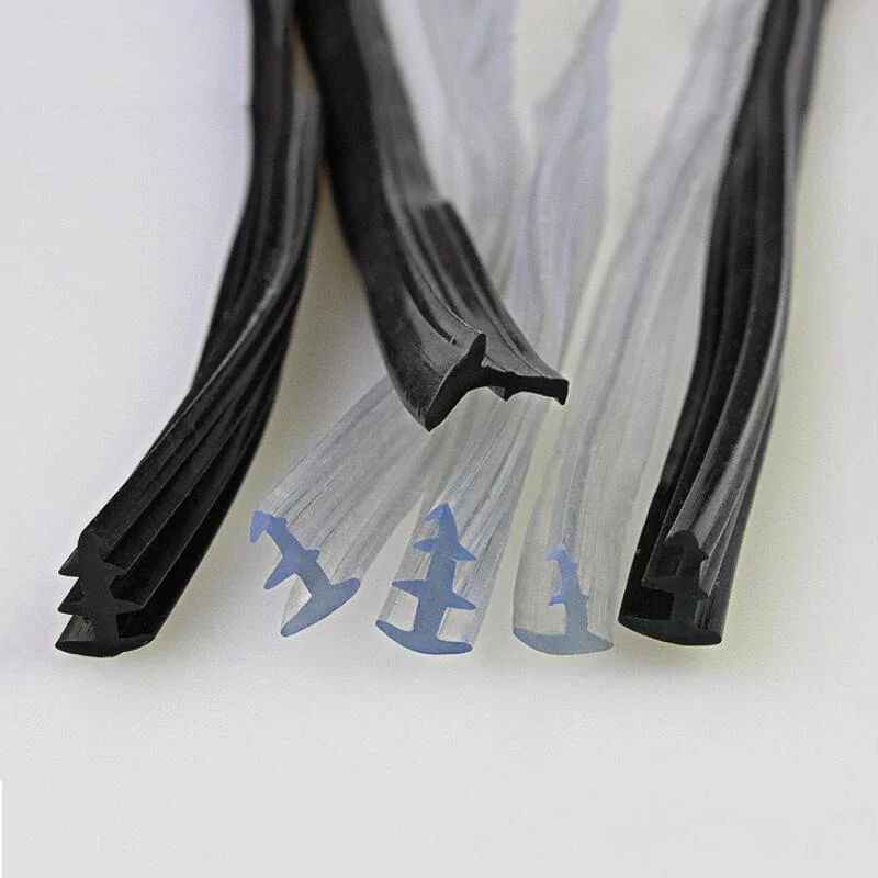 1 Meter T-förmiger Aluminium-Fenster-Tür-Glasdichtungsstreifen, Gummidichtung, Zugluftdichtung, Winddichtung für Spalten – Detail 1
