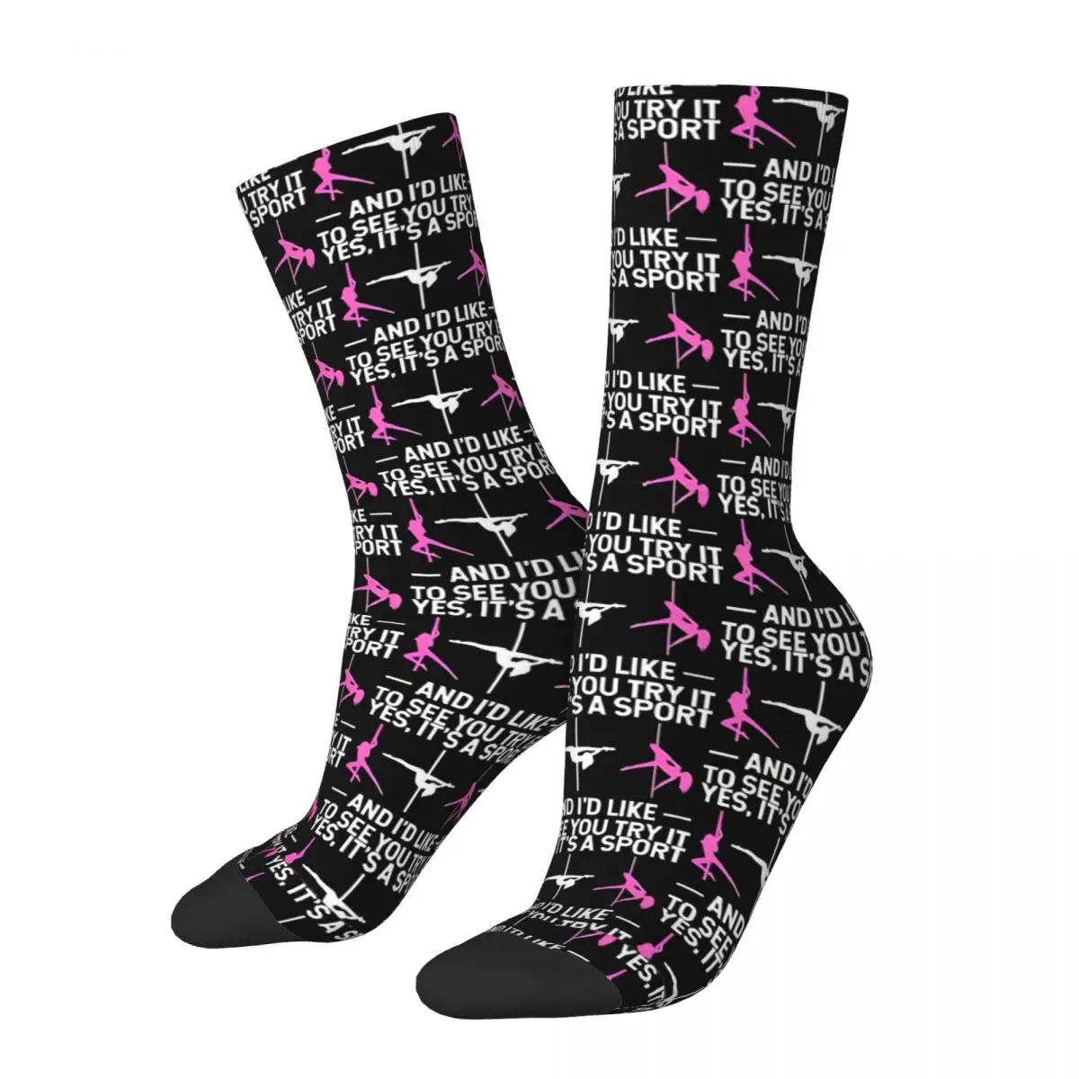 Couple Socks Act Like A Lady Pole Like A Boss - Pole Dance Stockings Spring Fashion Comfortable Socks Graphic Cycling Socks