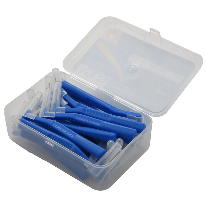 

ASUS L Shape Push-Pull Interdental Brush 60Pcs Oral Care Teeth Whitening Tooth Pick Tooth Orthodontic Blue