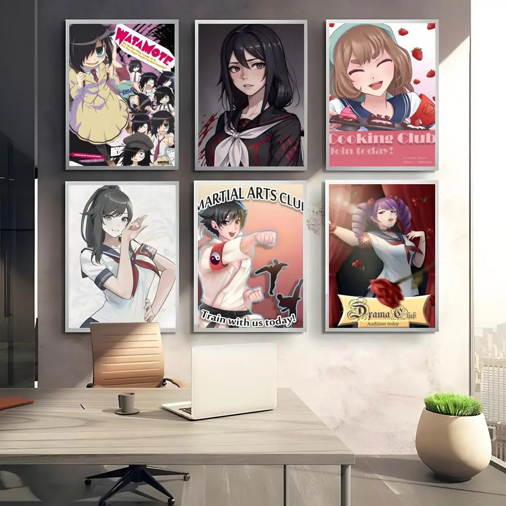 Yandere Simulator اللوحة الخط قماش المشارك: تجعد الحرة للماء دائم جميع الفضاء جدار ديكور