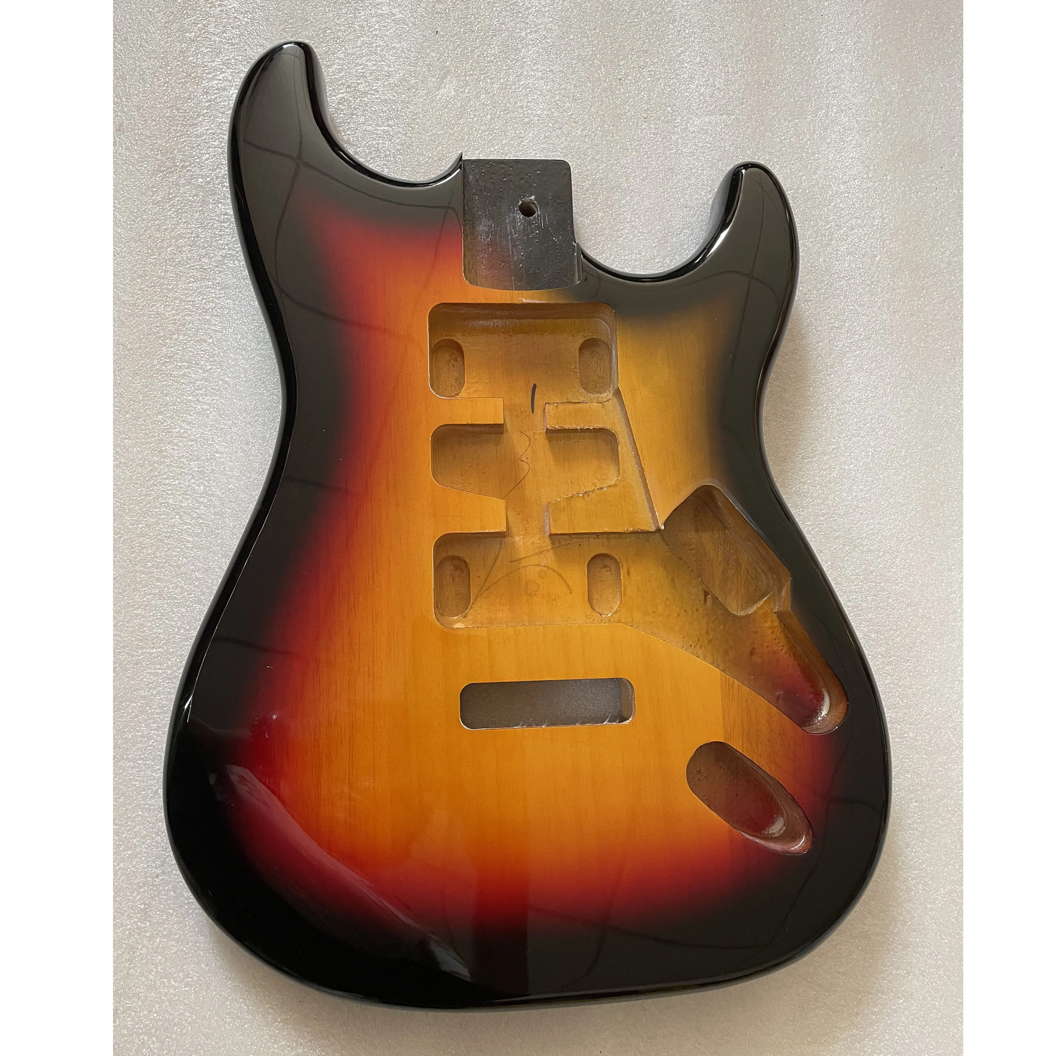 Electric Guitar Barrel Replacement Part, Poplar Wood Body, Glossy Color, DIY Custom Guitarra for HSH Pickup