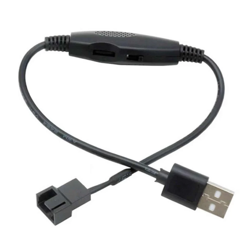 Z  PC Heat Sink Fan USB 5V to DC 12V 3pin/4-pin Boost/Speed Control Regulator Cable