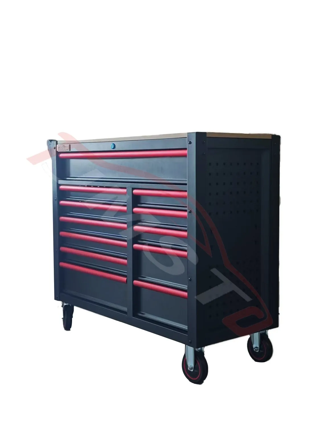 Maintenance Use 12 Drawer Mobile Storage Tool Cabinet, Empty Rolling Tool Trolley With High Capacity Tool Box