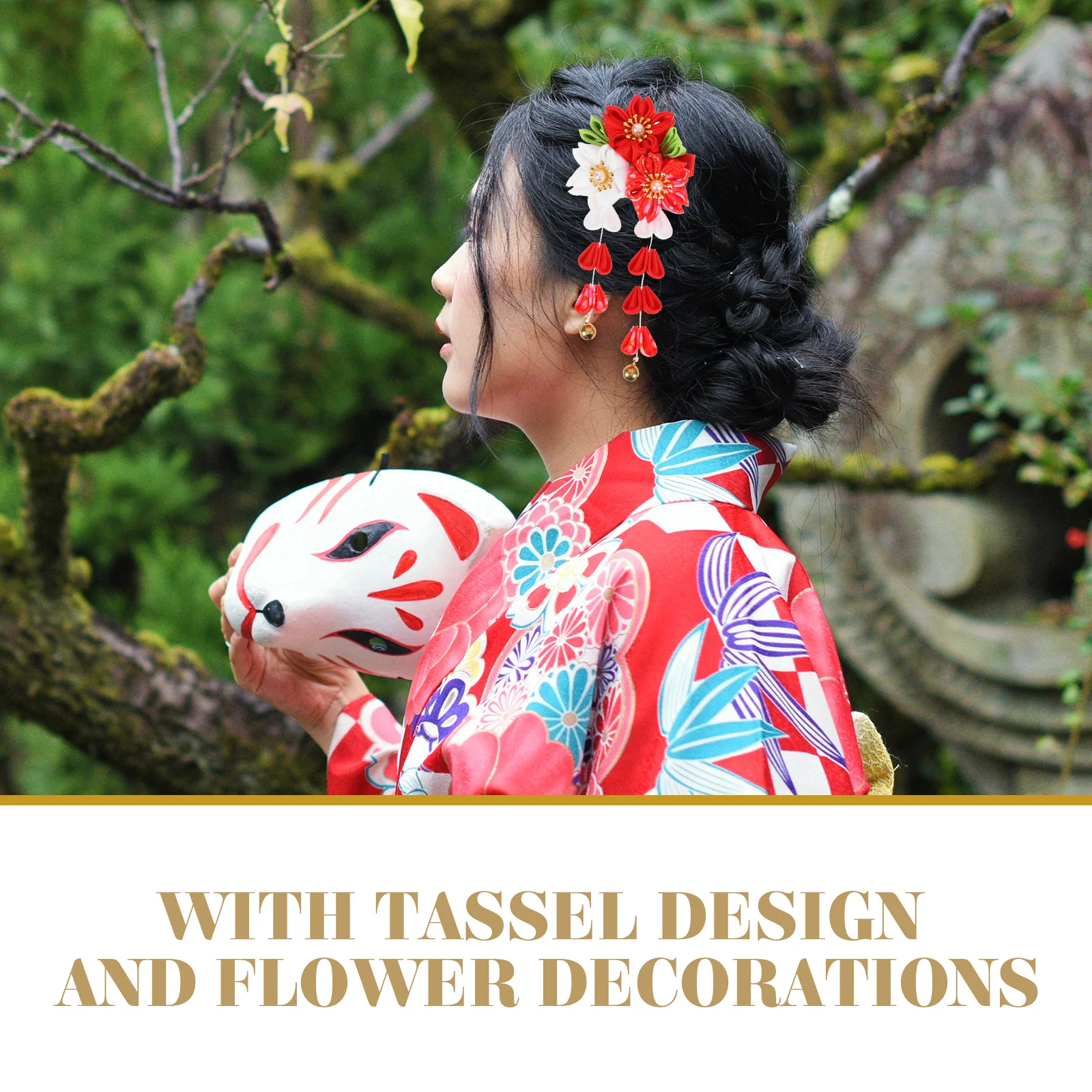 

Kimono Headgear Flower Hair Clip Decoration Walk Accessories for Girls Fabric Clips Japanese Miss