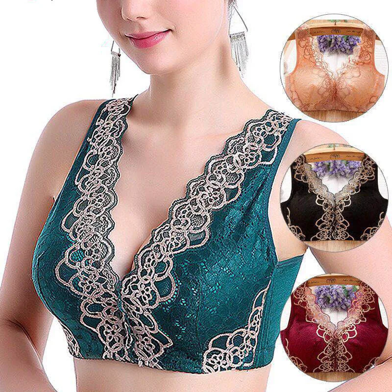 Top Support Wireless Bra Underwear Female Small Breast Push up Underwear Sexy Lace Adjustment Bra Underwear Women Bra