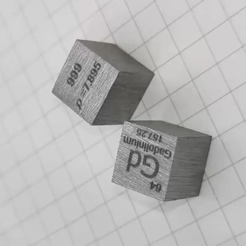 Gadolinium Cube Gd Element Cube Metal Collector 10mm