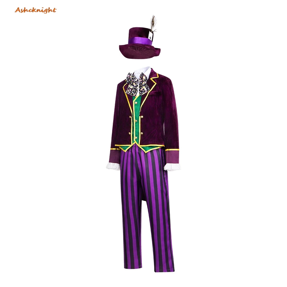Movie Alice Johnny Depp Mad Cosplay Hatter Coat Pants Cloth Men Party Disguise Roleplay Outfits Suit Halloween Costume Carnival