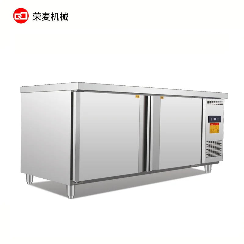 Air-cooled and frost-free refrigerated and frozen workbench Stainless steel workbench Commercial freezer Fresh-keeping workbench