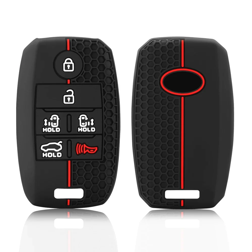 جديد 6 أزرار سيليكون سيارة البطاقة عن بعد مفتاح غطاء قذيفة فوب لكيا سيدونا/جراند/كرنفال/سورينتو L580 اكسسوارات صندوق