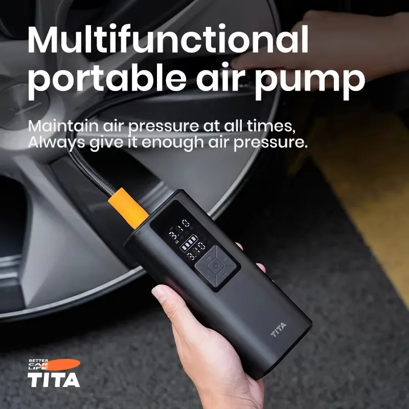 Portable Digital Car Air Pump, High Pressure Tire Inflator for Car Motorcycle Bike Ball