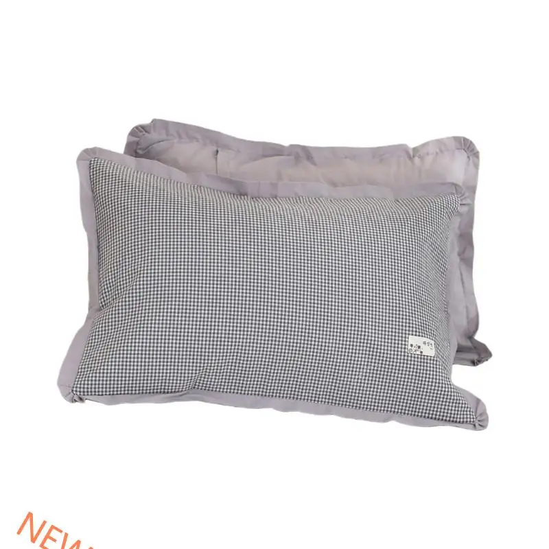 Washable Checkered Pillowcase Soft Cotton Pillow Cover For Sensitive Skin Care