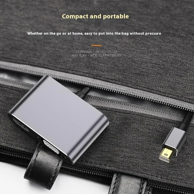 5Asd Portable Mini a HDMIS VGA Adaptador 4K Conchips y diseño reproducción