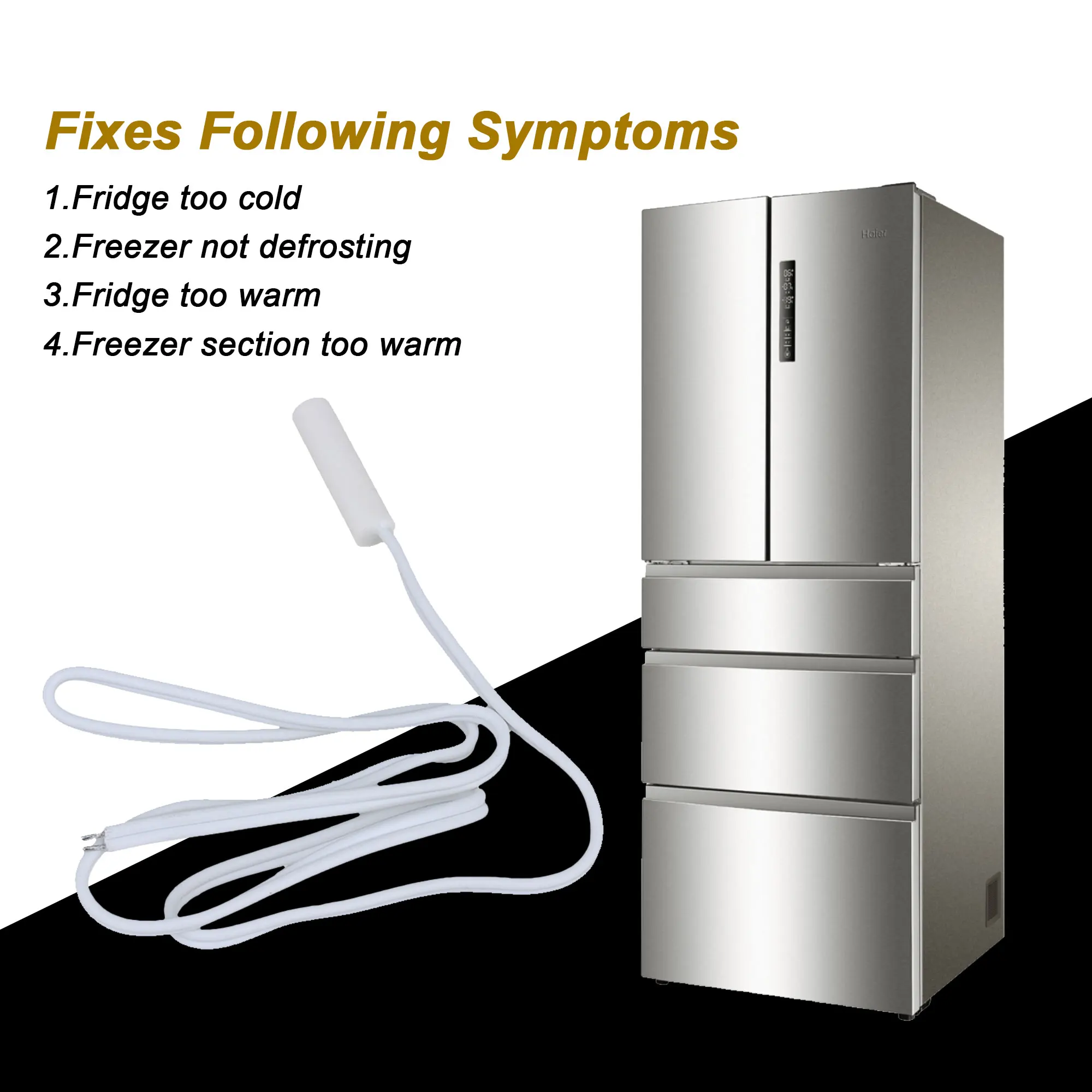 BQLZR 2 PCS Substituição do termister do sensor de temperatura do refrigerador para GE WR55X10025