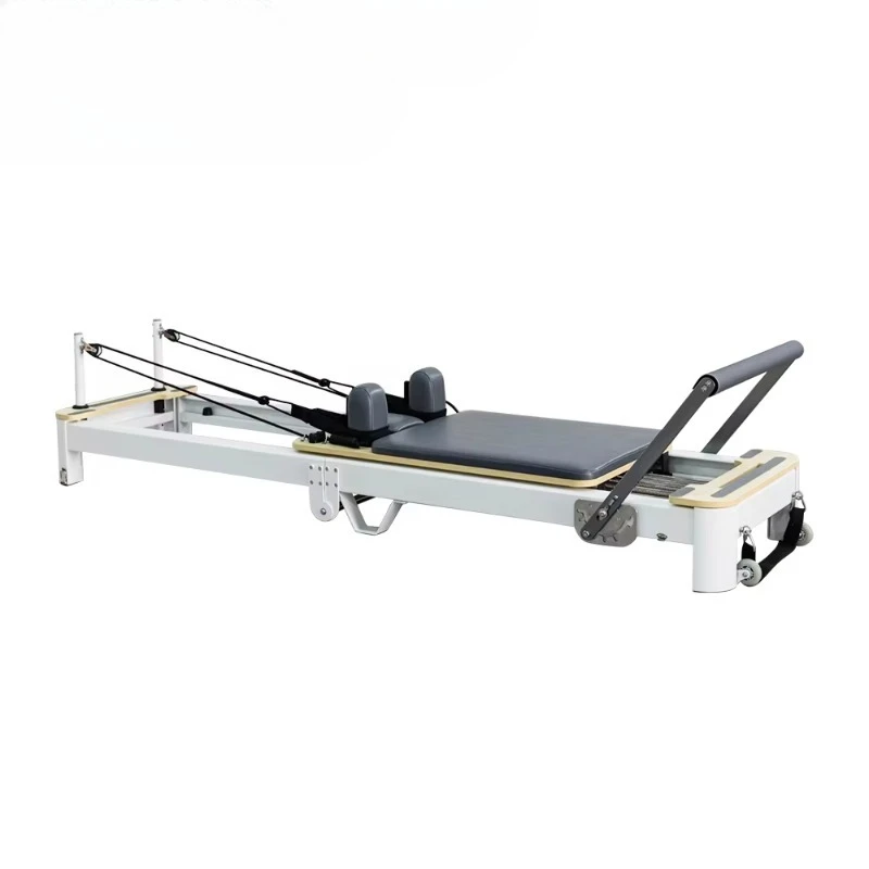 CE Approved Quiet Pilates Reformer - Foldable Aluminum Rehabilitation Training Machine for Home & Studio