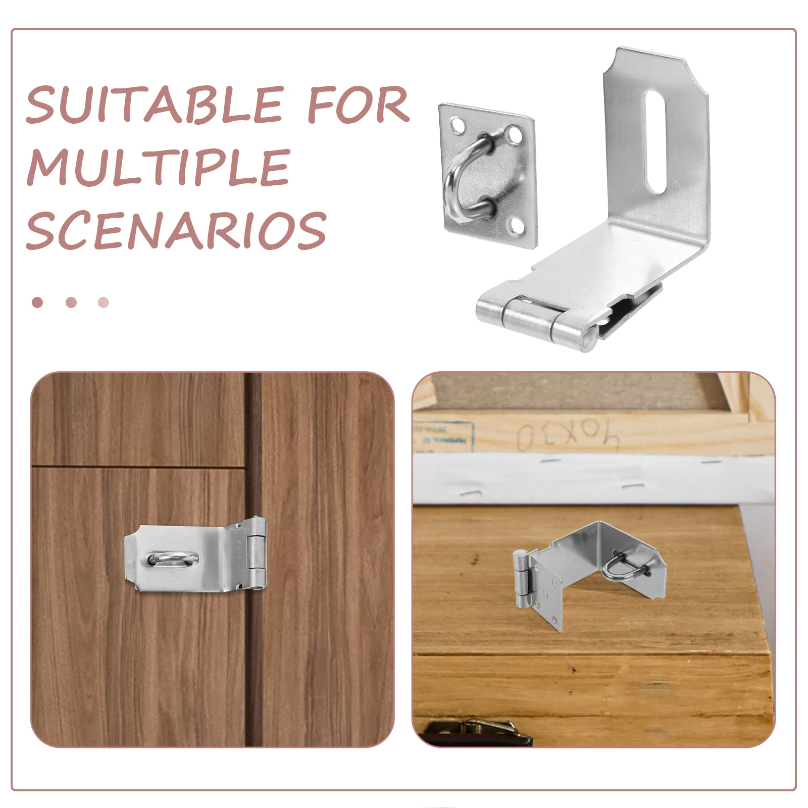 

2 Sets Stainless Steel Latch Heavy Duty Security Lock For Sliding Closet Front Door Locks Barrel Bolt Latch Bedroom Bathroom