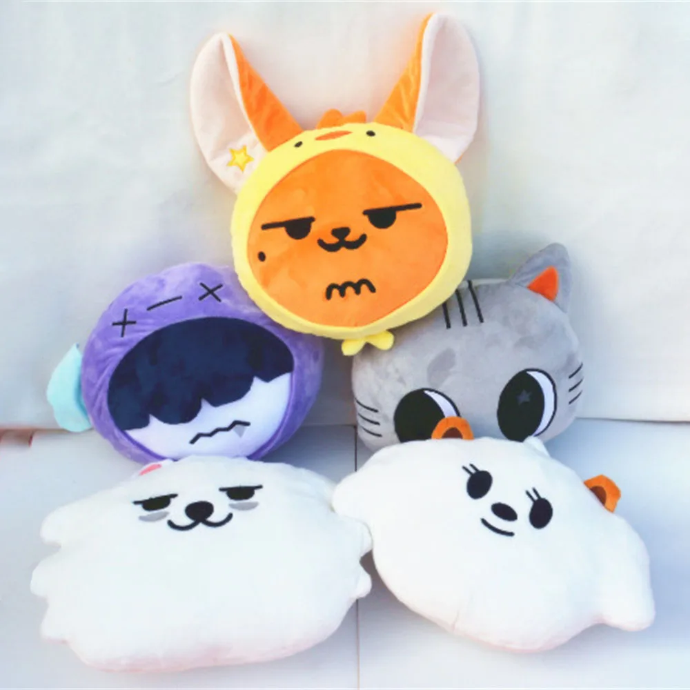 KPOP SOOBIN YEONJUN Cartoon Plush Pillow BEOMGYU TAEHYUN HUENINGKAI Cute Animal Sofa Car Cushion MOA Fans Gift