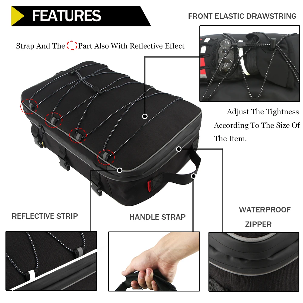 Motorcycle Pannier Luggage Bag For TRK 502 X 702 For Tiger 850 For R1200 R1250 GS For XADV 750 CRF1000L Side Box Case Saddlebags