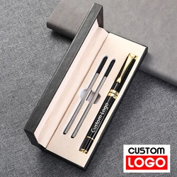 Gift Box Packaging Luxury Metal Ballpoint Pens School Business Office Signature Roller Pen Custom LOGO Student Stationery