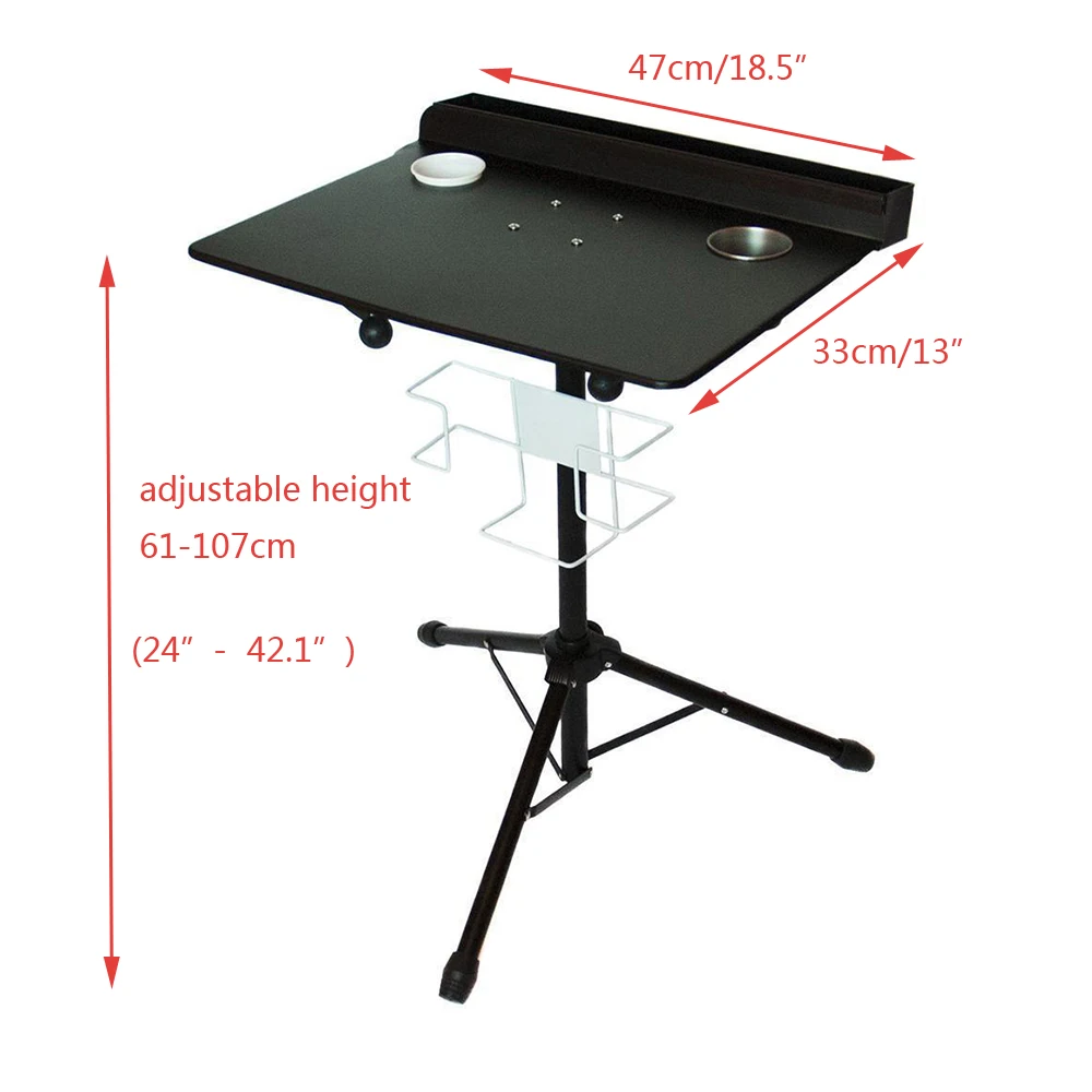 Imagem -06 - Tattoo Workstation Tray Shop Móveis Portáteis Equipamento Dobrável Tattoo Desk Bancada Ajustável