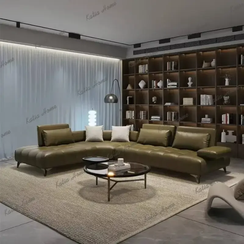 FG Comfortable Oversized Living Room Sofas Corner Set Modern Accent Lazy Sofa Sectional Modular Muebles Para Hogar Home Furnitur