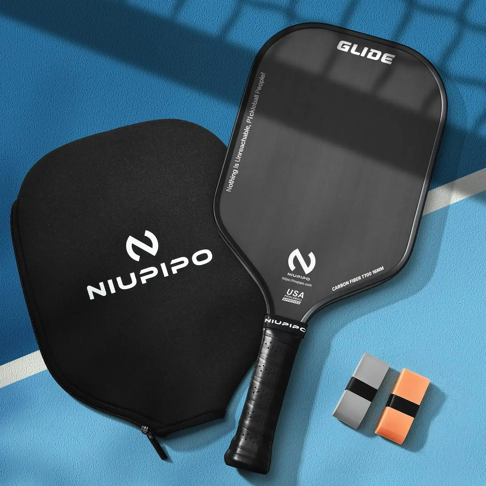 

Легкая ракетка для пиклбола из углеродного волокна T700, одобренная USAPA, с сердечником 16 мм и чехлом