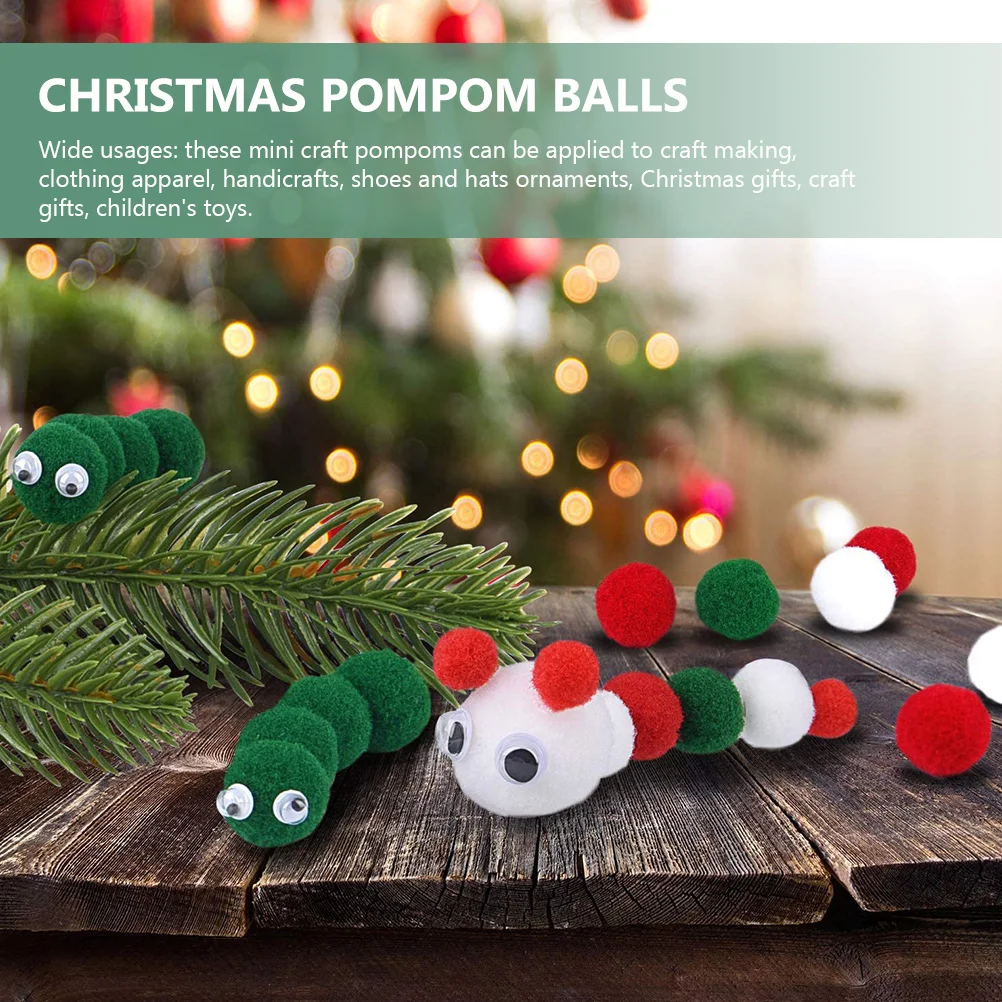 Pompons Boule Bouffante Rouge en Fausse Fourrure pour Chapeaux, Polyester, Décoration de Noël, Décorations de Vêtements, Petite Taille, ix, 2000 Pcs